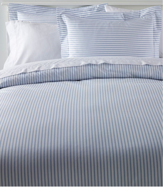 L.L.Bean US | Premium Egyptian Percale Comforter Cover Collection, Stripe
