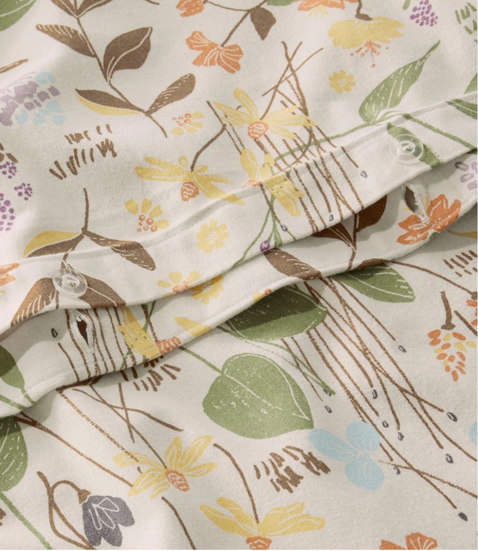 L.L.Bean Discount | Birch Floral Flannel Comforter Cover Collection