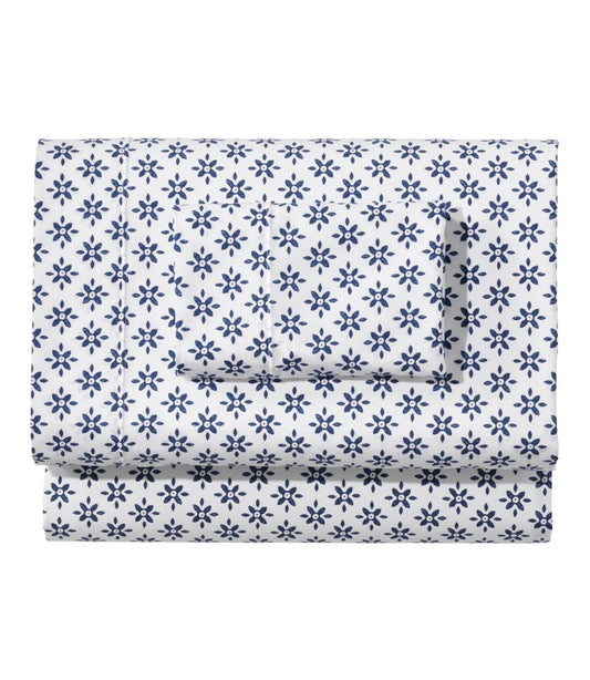 L.L.Bean US | Sunwashed Percale Sheet Collection, Block Floral Print