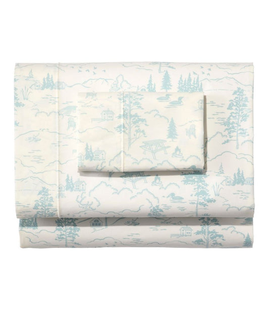 L.L.Bean Online | Lakeside Toile Percale Sheet Collection