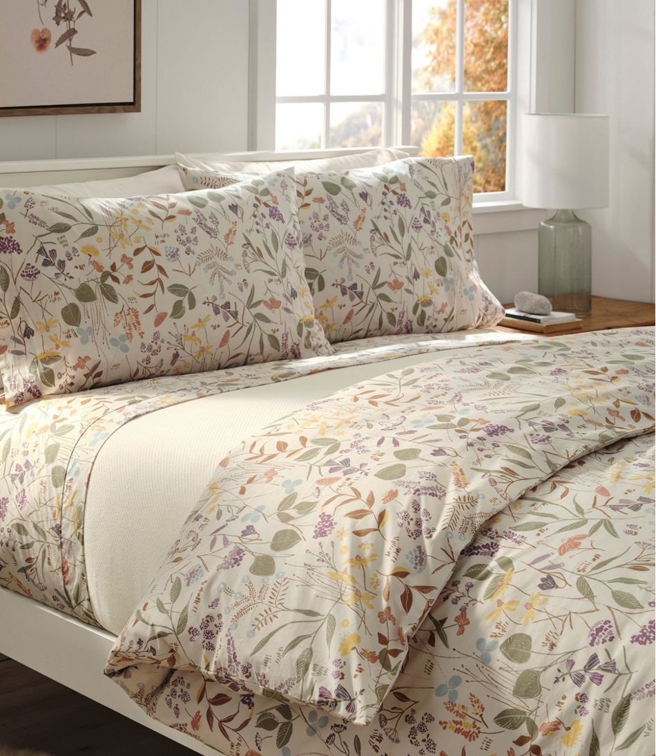 L.L.Bean On Sale | Birch Floral Percale Comforter Cover Collection