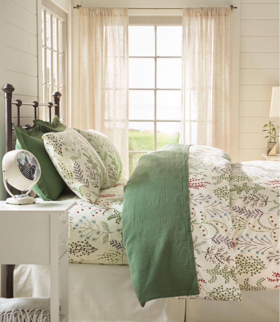 L.L.Bean Discount | Botanical Floral Percale Comforter Cover Collection