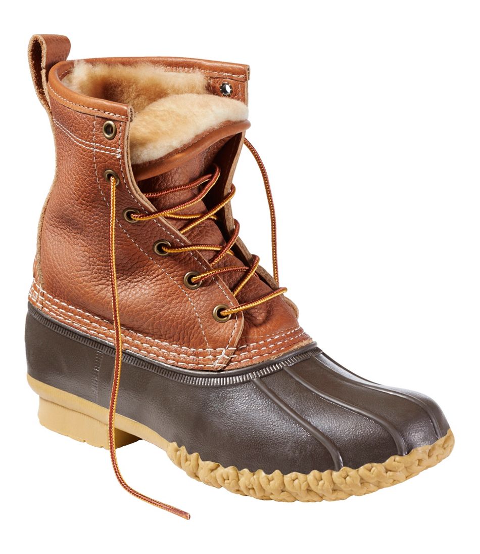 L.L.Bean US | Women's Bean Boots, 8" Shearling-Lined Insulated
