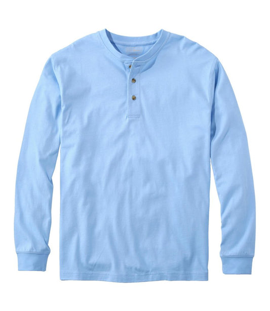 L.L.Bean Sale | Men's Carefree Unshrinkable Tee, Traditional Fit, Long-Sleeve Henley