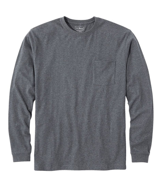 L.L.Bean For Sale | Men's Carefree Unshrinkable Tee with Pocket, Traditional Fit, Long-Sleeve