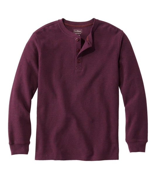 L.L.Bean Online | Men's Unshrinkable Mini-Waffle Henley, Long-Sleeve Traditional Fit
