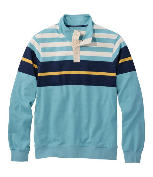 L.L.Bean Sale | Men's Bean's Vintage Soft Rugby, Mockneck, Chest Stripe