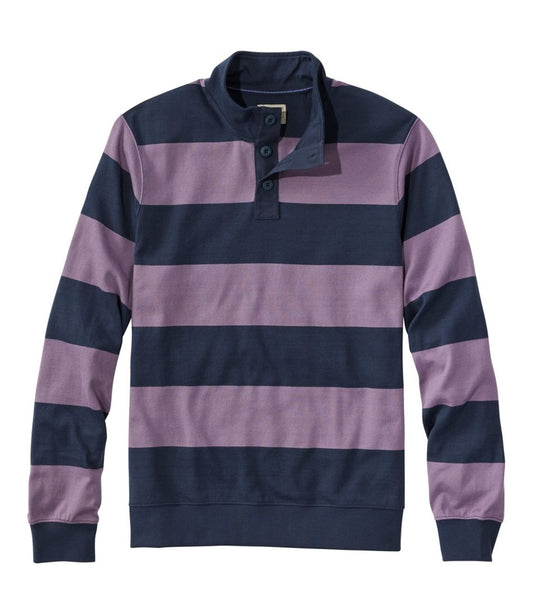 L.L.Bean New | Men's Bean's Vintage Soft Rugby, Mockneck, Stripe