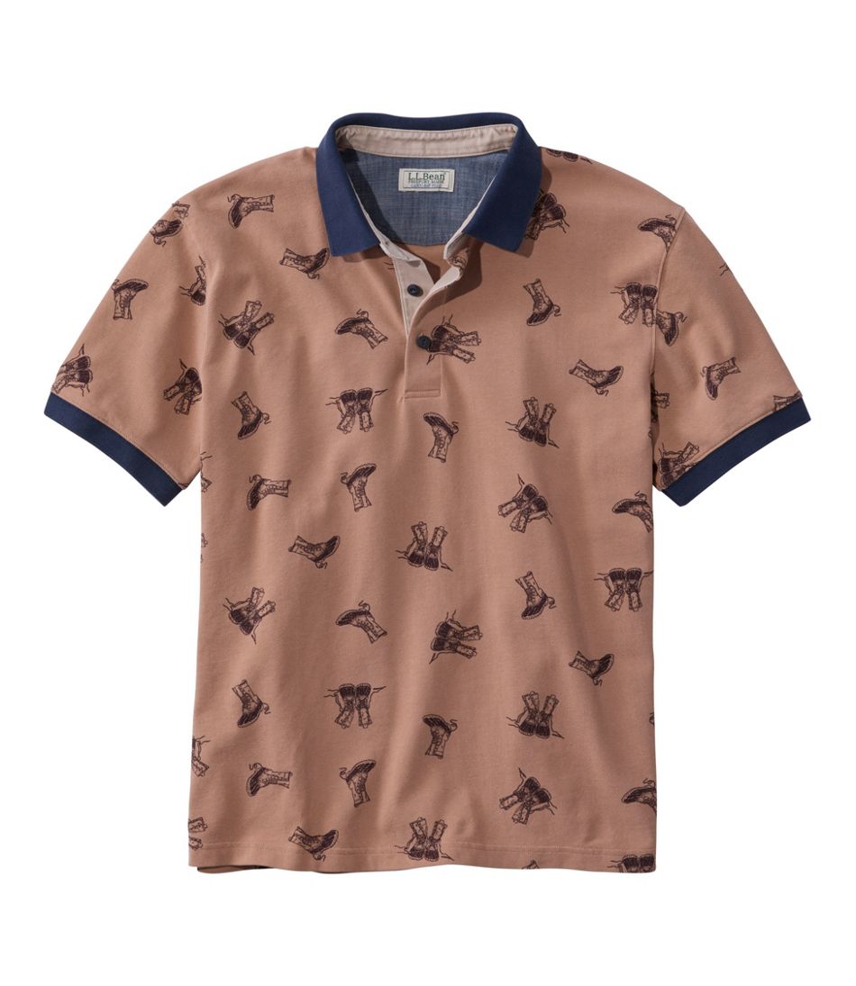 L.L.Bean For Sale | Men's Casco Bay Rugged Polo, Short-Sleeve, Print