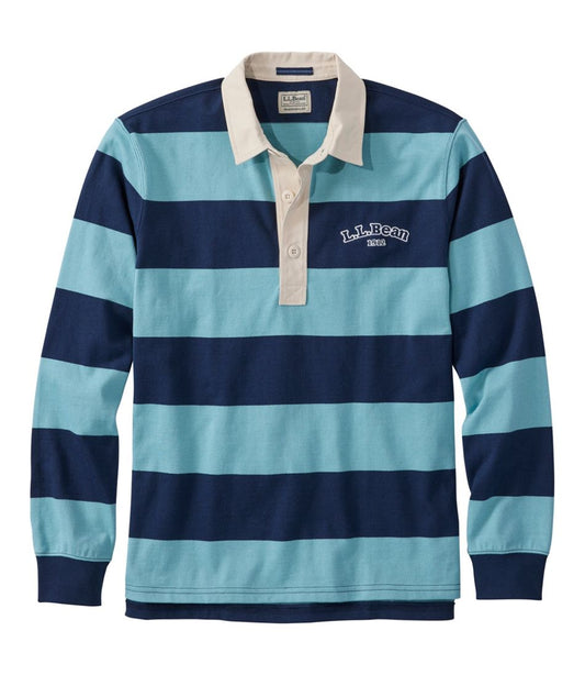 L.L.Bean Discount | Men's Bean's Vintage Soft Rugby, Stripe Embroidered