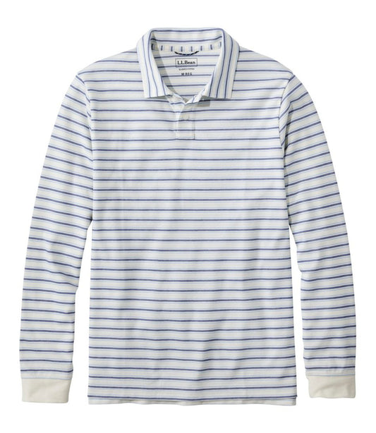 L.L.Bean Sale | Men's Comfort Stretch Performance® Polo, Long-Sleeve, Stripe