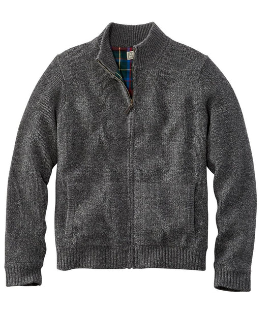L.L.Bean For Sale | Men's Classic Ragg Wool Sweater, Full-Zip Flannel-Lined