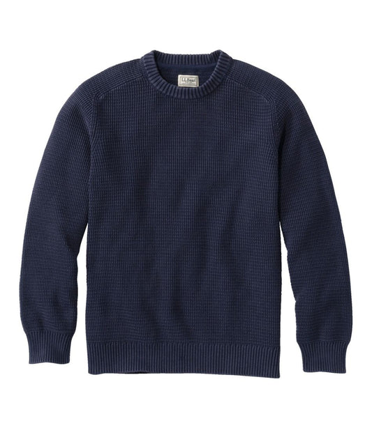L.L.Bean Sale | Men's Sunwashed Textured Cotton Sweater, Crewneck