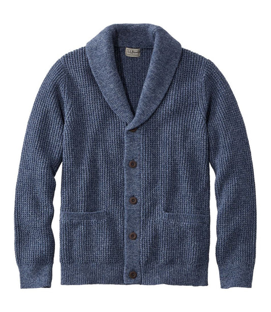 L.L.Bean US | Men's Organic Cotton Waffle Sweater, Cardigan