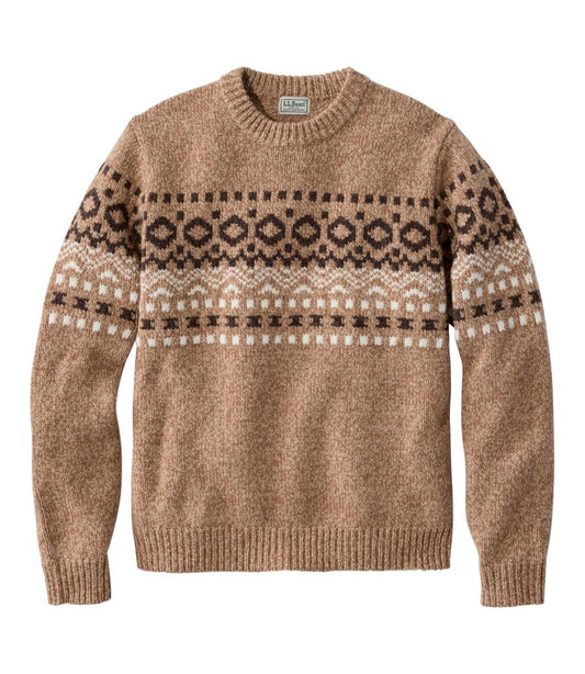 L.L.Bean Outlet | Men's Bean's Classic Ragg Wool Sweater, Crewneck, Fair Isle