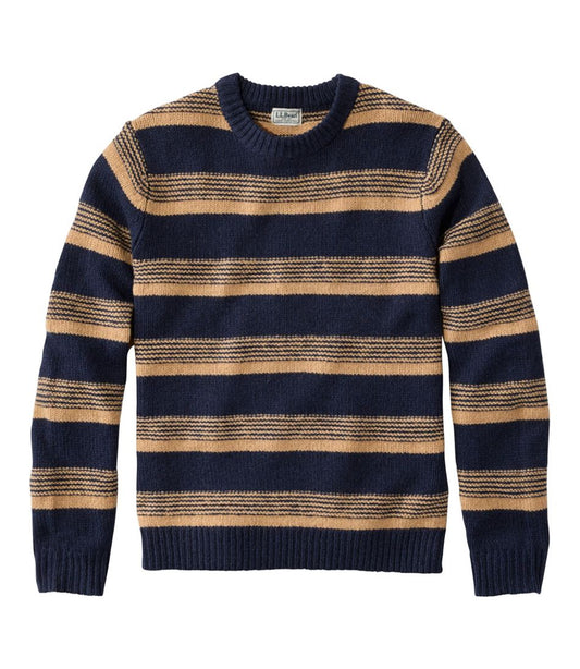 L.L.Bean Discount | Men's Bean's Classic Ragg Wool Sweater, Crewneck, Stripe