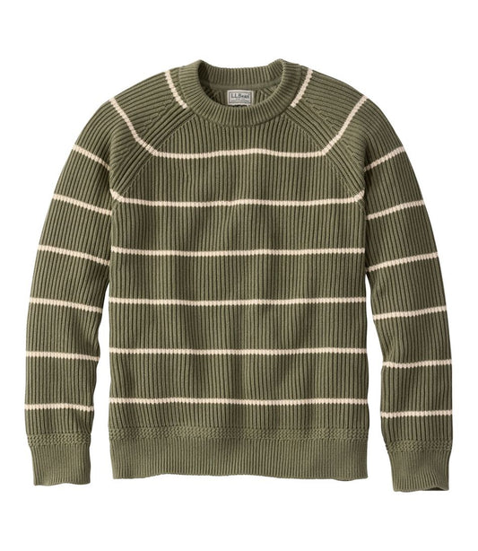 L.L.Bean Sale | Men's Mariner Rib Crew Sweater, Stripe