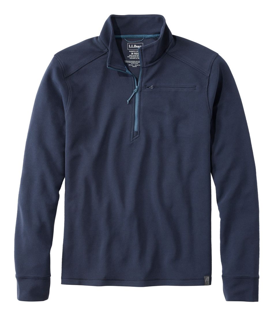 L.L.Bean Online | Men's VentureStretch Ottoman-Rib Pullover, Quarter-Zip