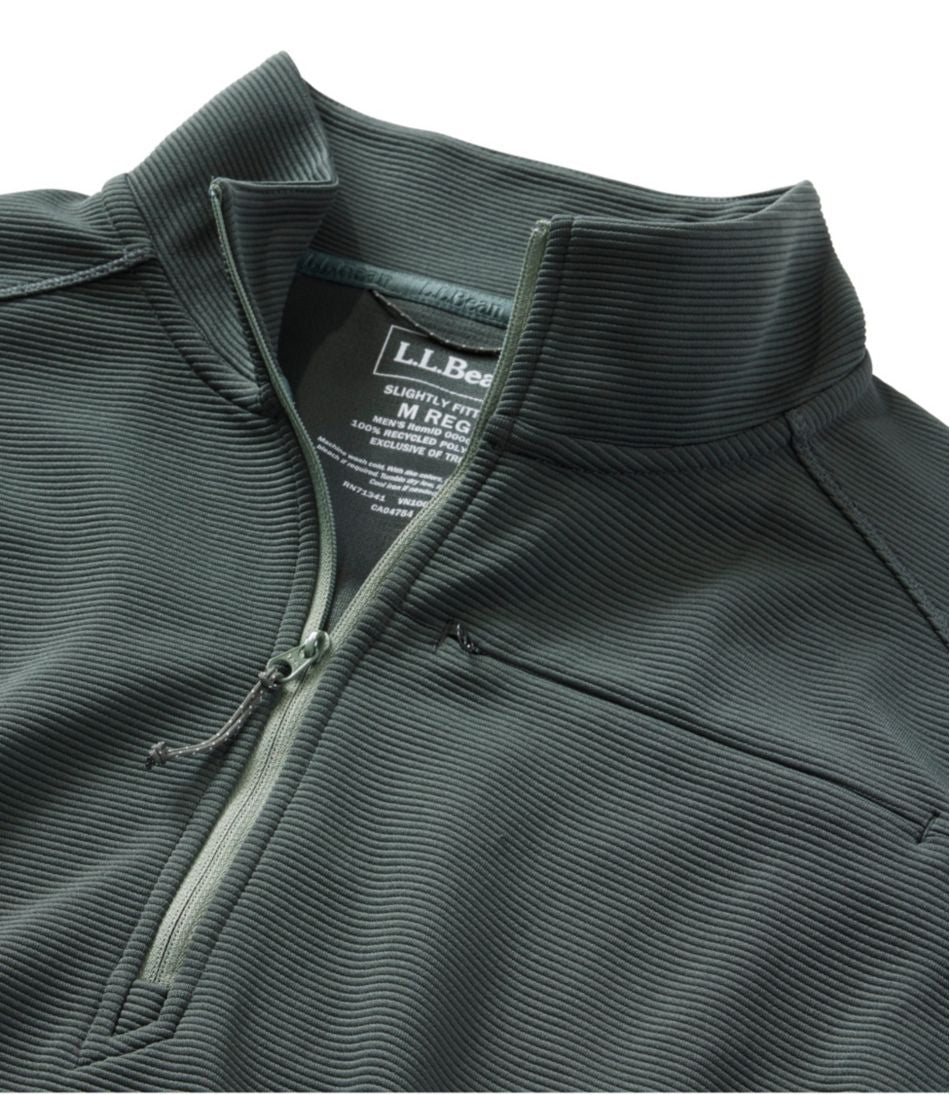 L.L.Bean Online | Men's VentureStretch Ottoman-Rib Pullover, Quarter-Zip
