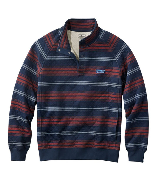 L.L.Bean On Sale | Men's Quilted Sweatshirt, Mockneck, Stripe