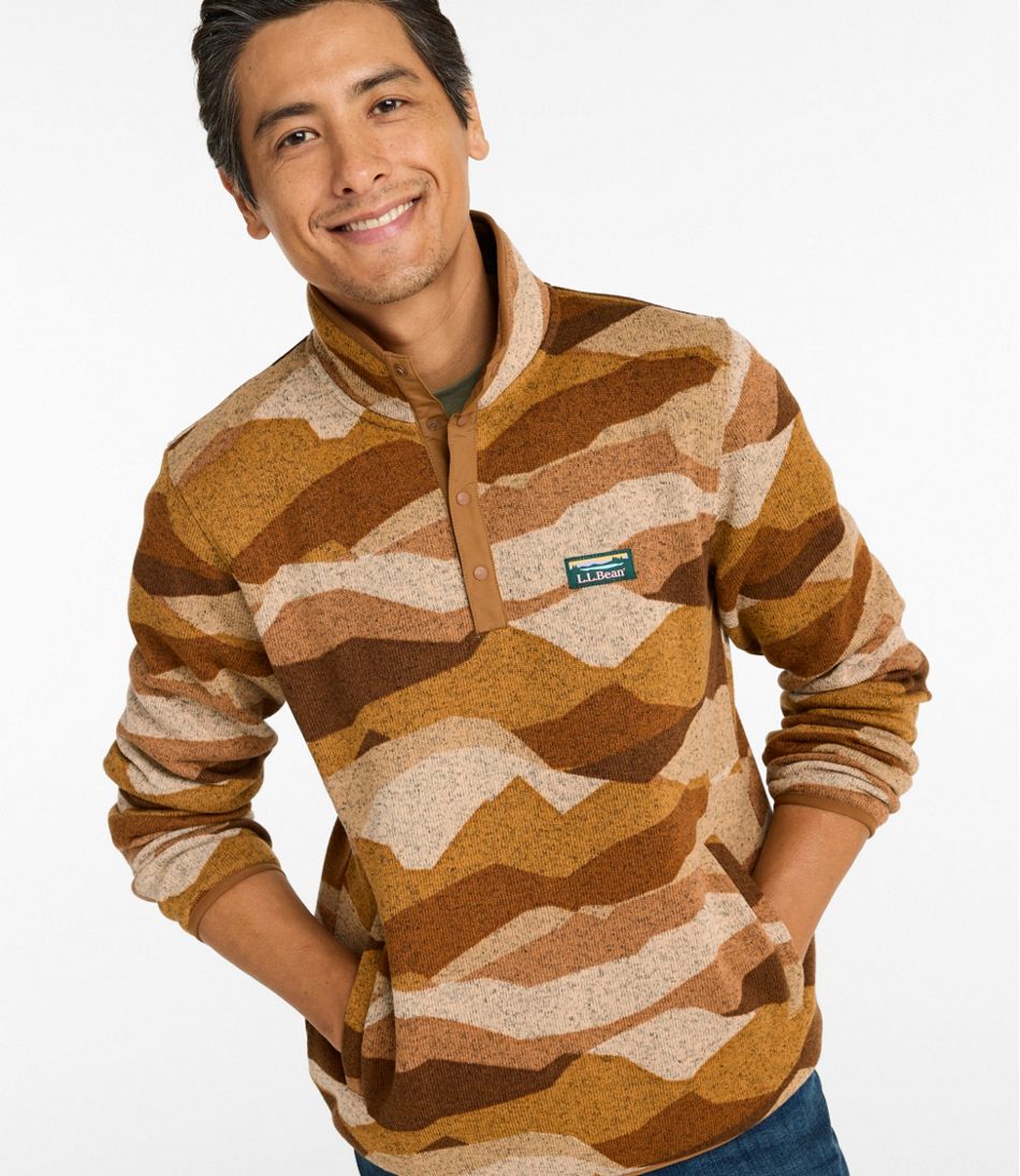 L.L.Bean Online | Men's Sweater Fleece Pullover, Print