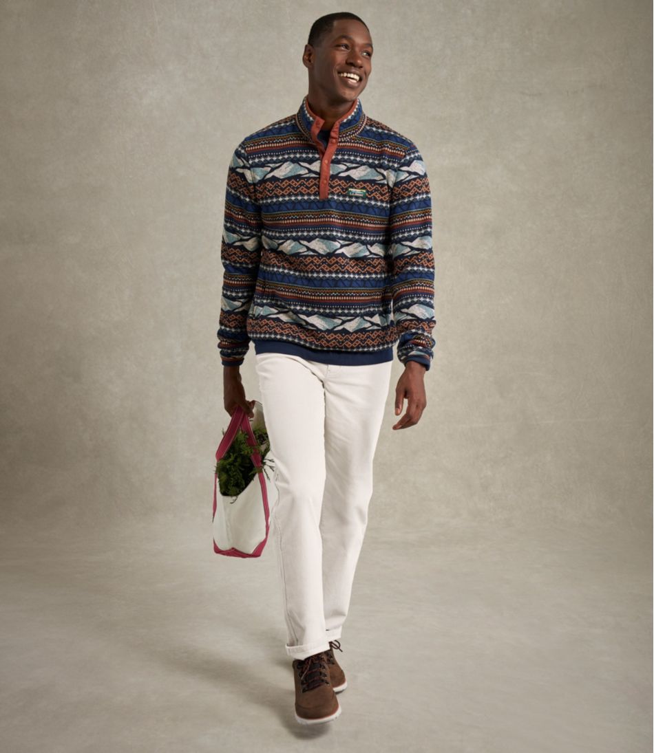 L.L.Bean Online | Men's Sweater Fleece Pullover, Print