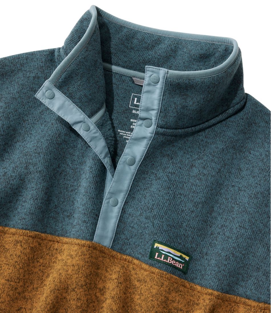 L.L.Bean US | Men's Sweater Fleece Pullover, Colorblock