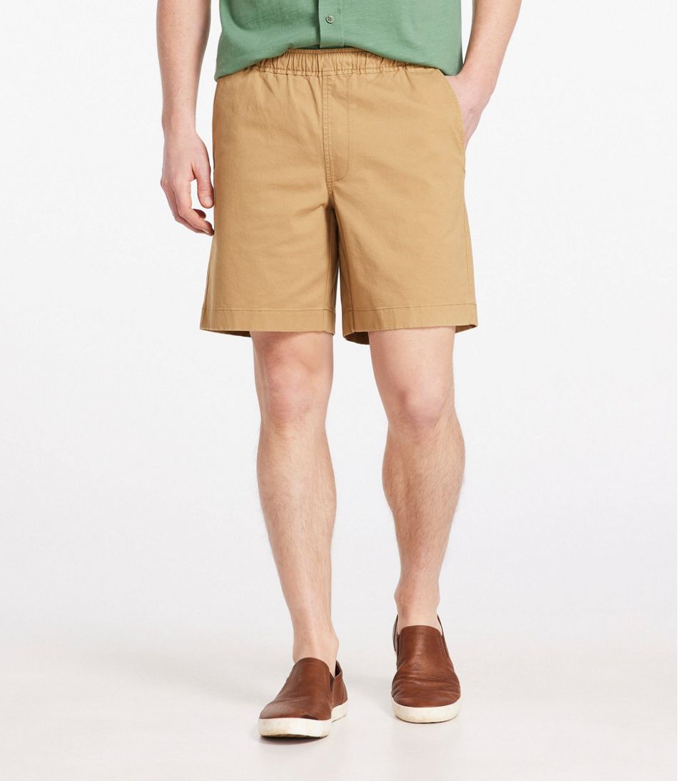 L.L.Bean Sale | Men's Lakewashed Stretch Khaki Shorts, Pull-On, 8"