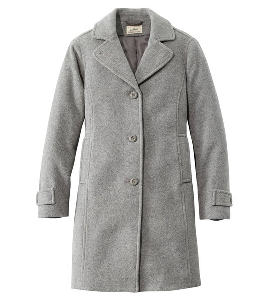 L.L.Bean New | Women's Classic Lambswool Polo Coat, Three-Quarter Length