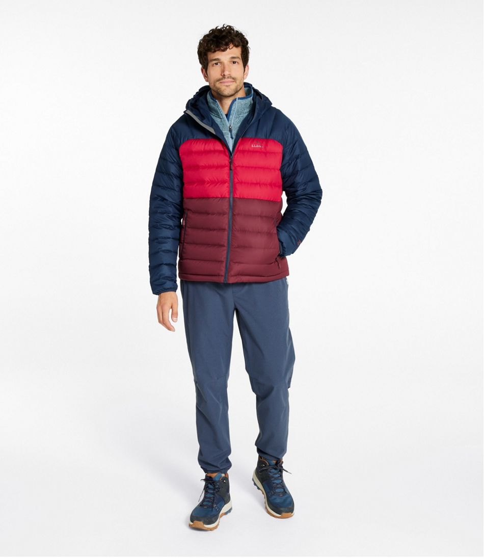 L.L.Bean Discount | Men's Bean's Down Hooded Jacket, Colorblock