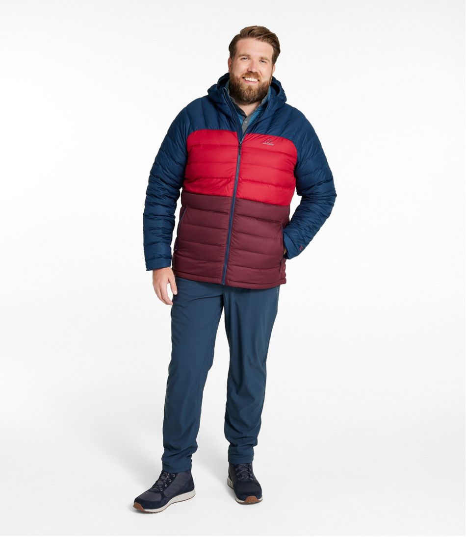 L.L.Bean Discount | Men's Bean's Down Hooded Jacket, Colorblock