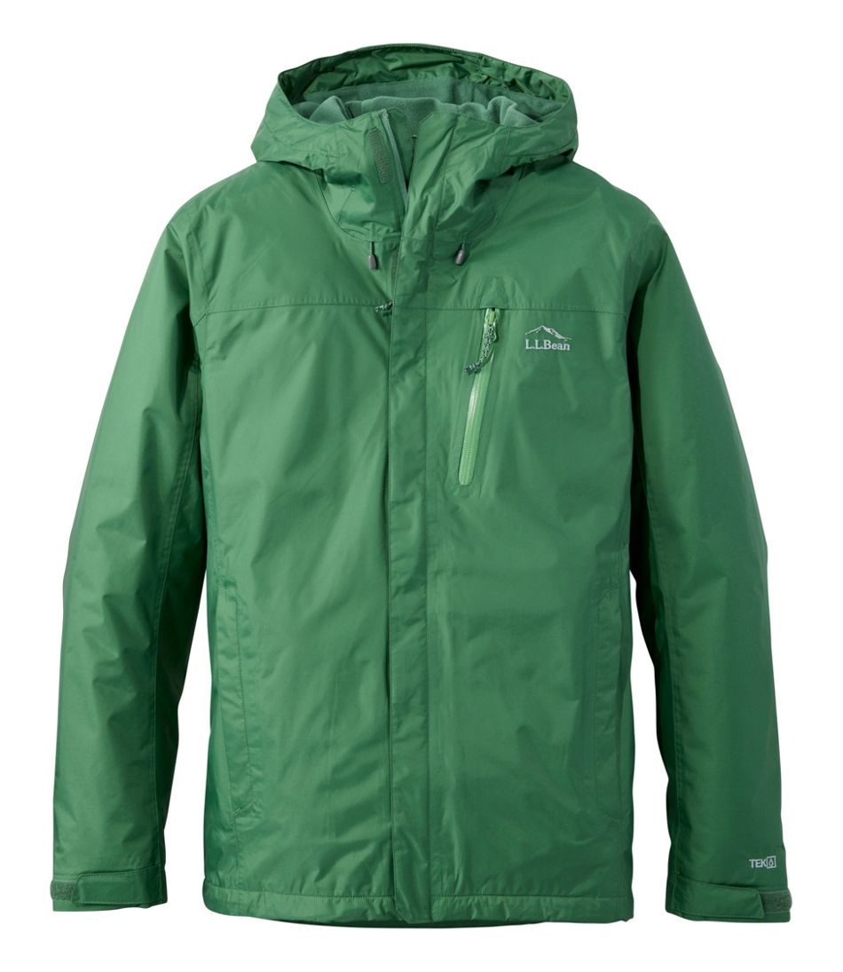 L.L.Bean Online | Men's Trail Model Rain Jacket, Fleece-Lined