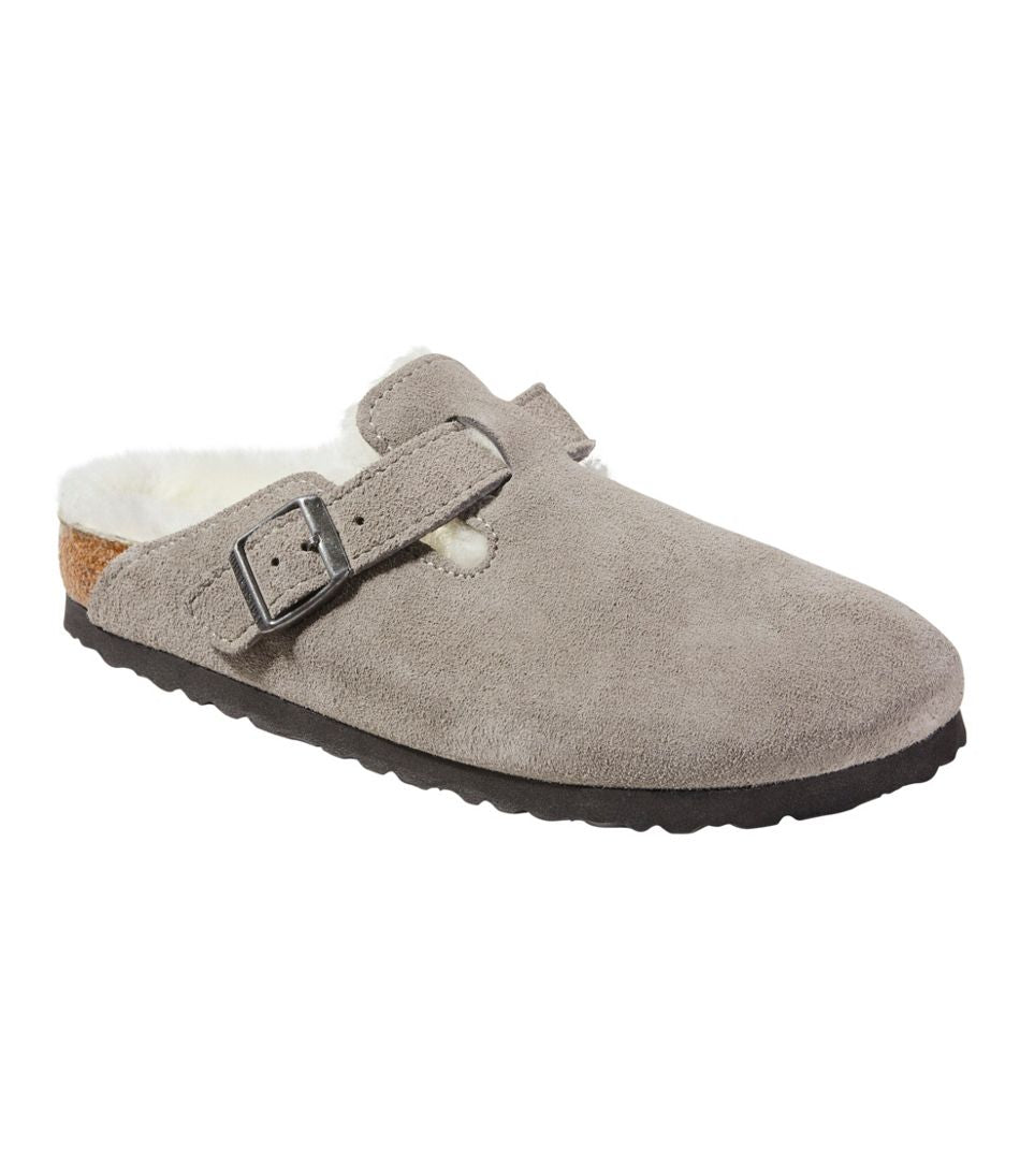 L.L.Bean Sale | Women's Birkenstock Boston Clogs, Suede Shearling