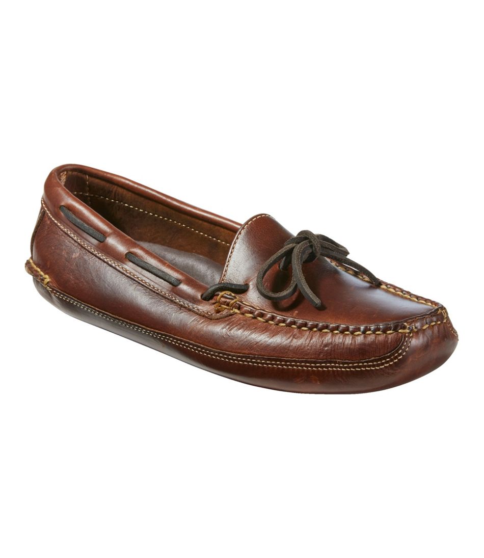 L.L.Bean Sale | Men's Leather Double-Sole Slippers, Leather-Lined