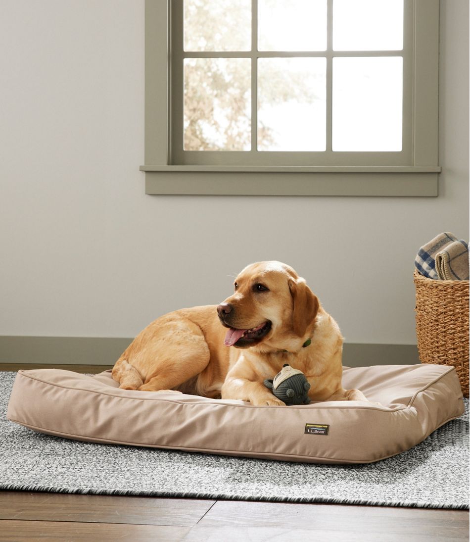 L.L.Bean Sale | Premium Denim Therapeutic Dog Bed, Rectangular