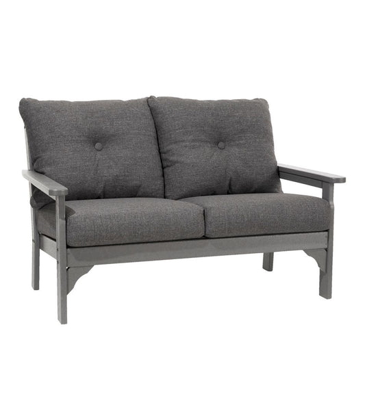 L.L.Bean Online | All-Weather Patio Loveseat with Textured Cushion, Slate Gray