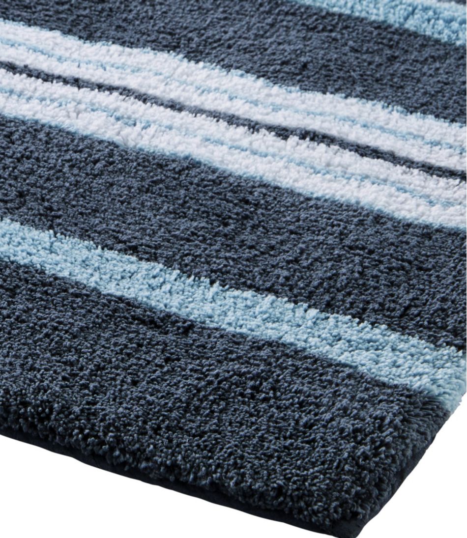 L.L.Bean New | Premium Cotton Bath Mat, Multistripe