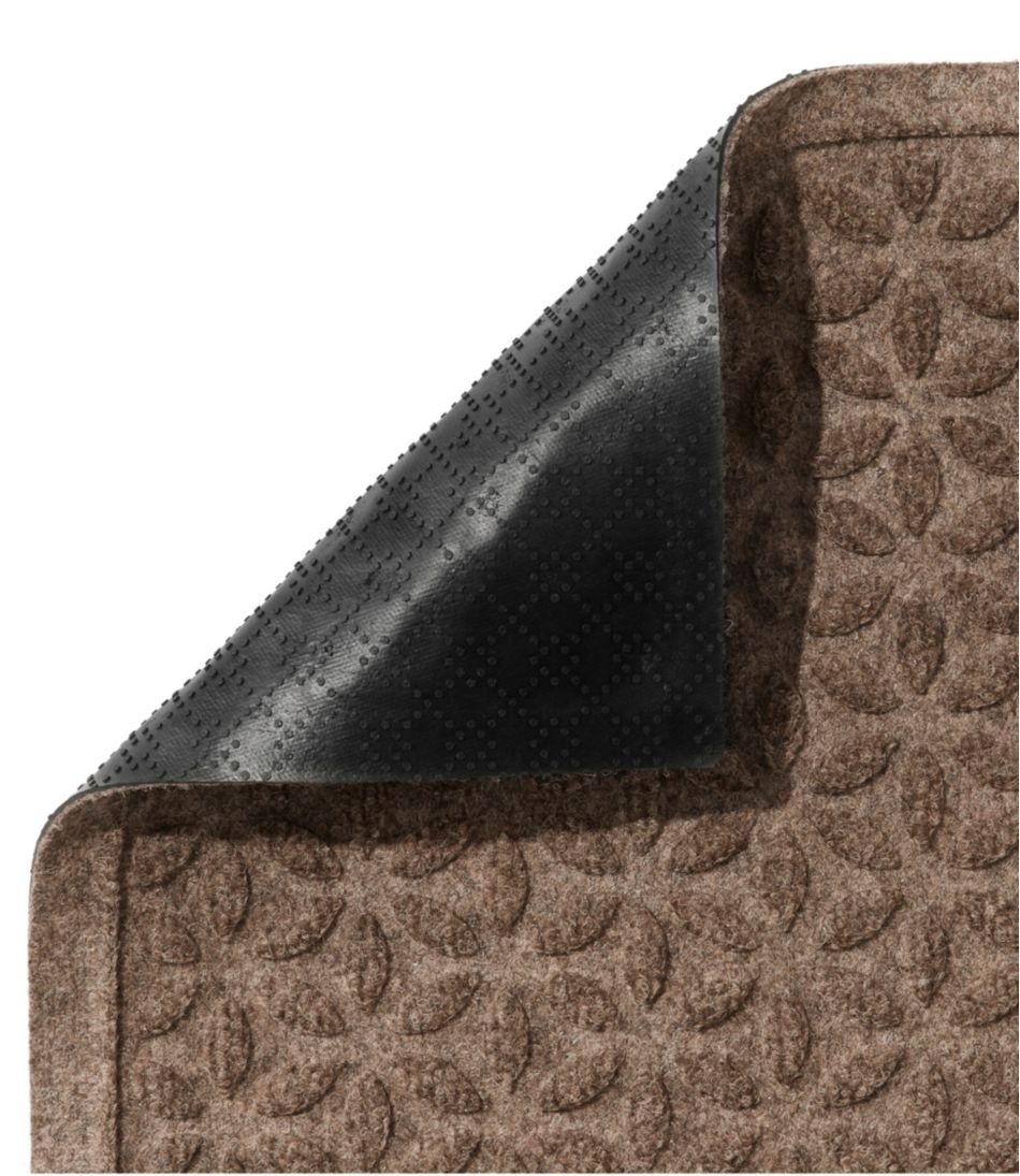 L.L.Bean Online | Heavyweight Recycled Waterhog Doormat, Half Round, Blooming Circles
