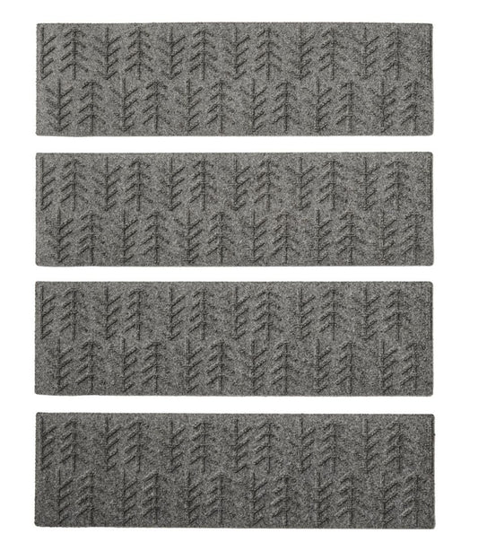 L.L.Bean New | Everyspace Recycled Waterhog Mat, Stair Treads, Set of Four, Trees