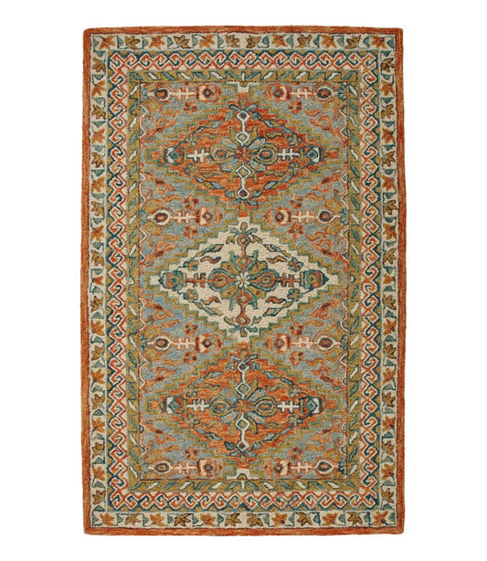 L.L.Bean Discount | Bordered Medallion Wool Tufted Rug