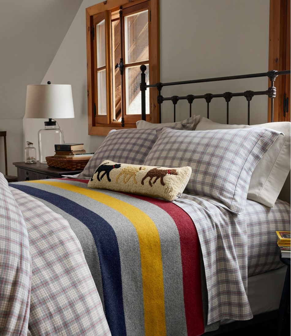 L.L.Bean For Sale | Wool Hooked Throw Pillow, Lab Trio, 8" x 24"