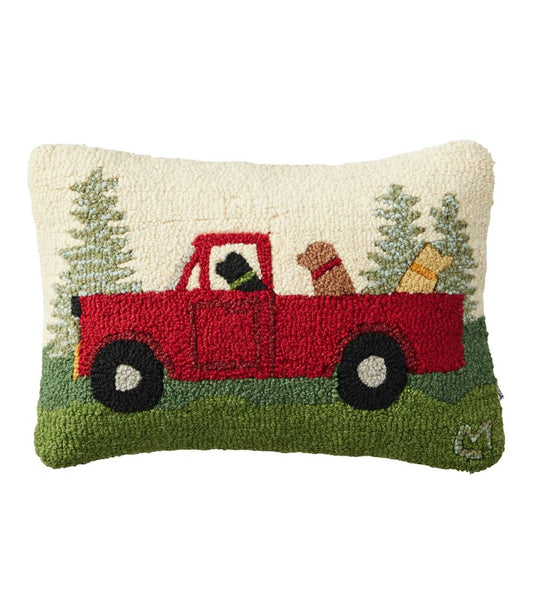 L.L.Bean For Sale | Wool Hooked Throw Pillow, Dog Trio, 14" x 20"