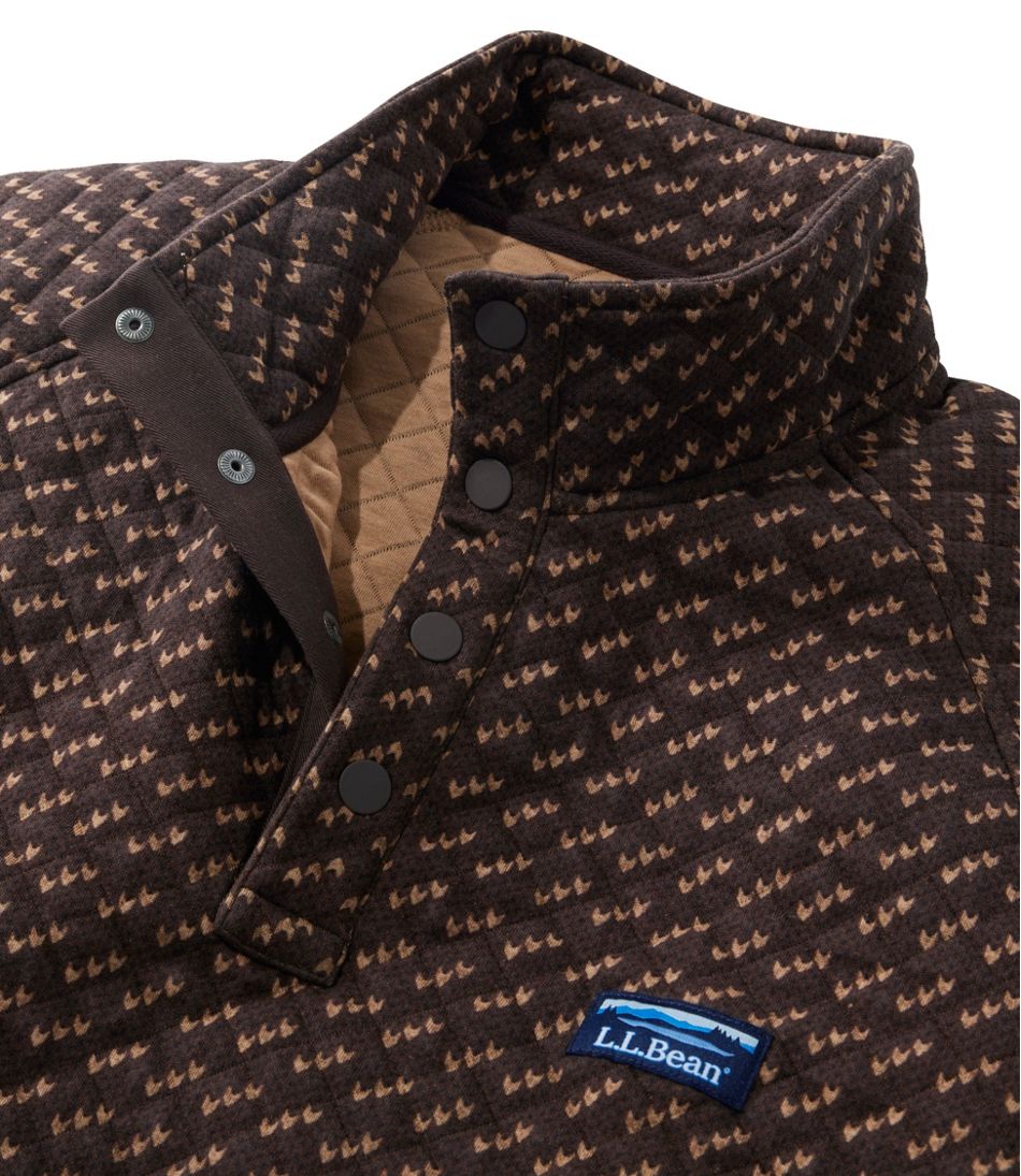 L.L.Bean US | Men's Bean's Quilted Sweatshirt, Mockneck, Print