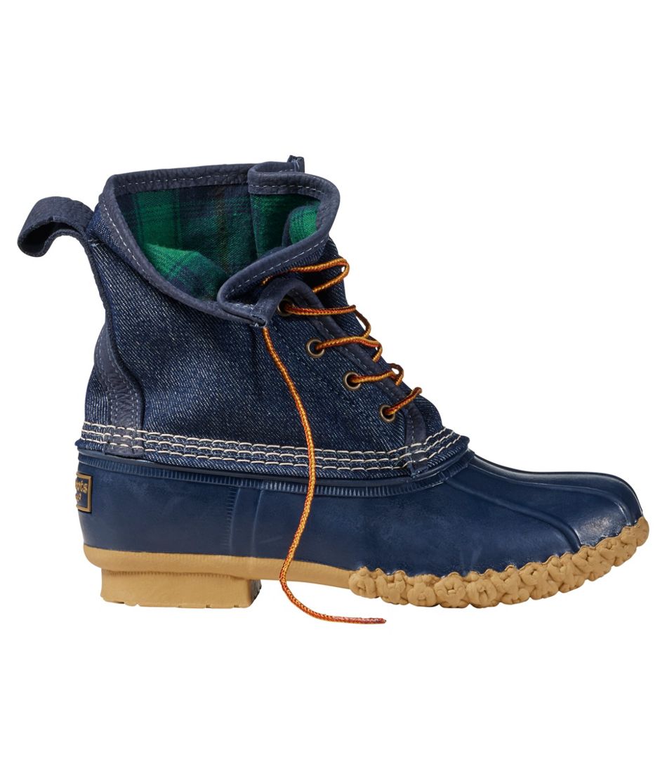 L.L.Bean Outlet | Women's Bean Boots, 8" Denim Insulated Flannel-Lined
