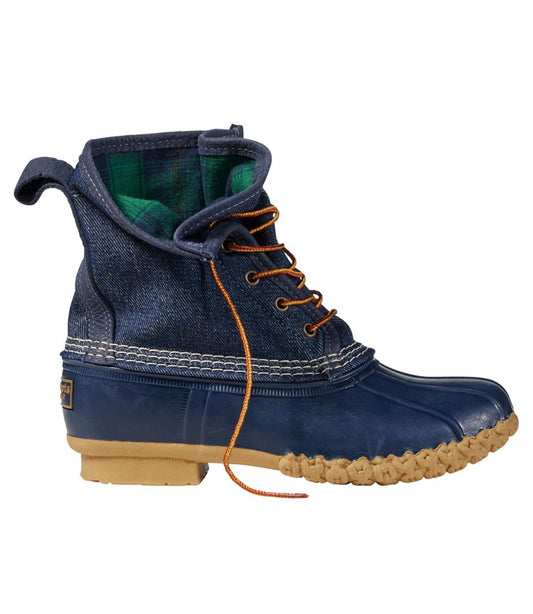 L.L.Bean Outlet | Women's Bean Boots, 8" Denim Insulated Flannel-Lined