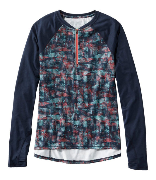 L.L.Bean For Sale | Women's Comfort Cycling Jersey, Long-Sleeve Print