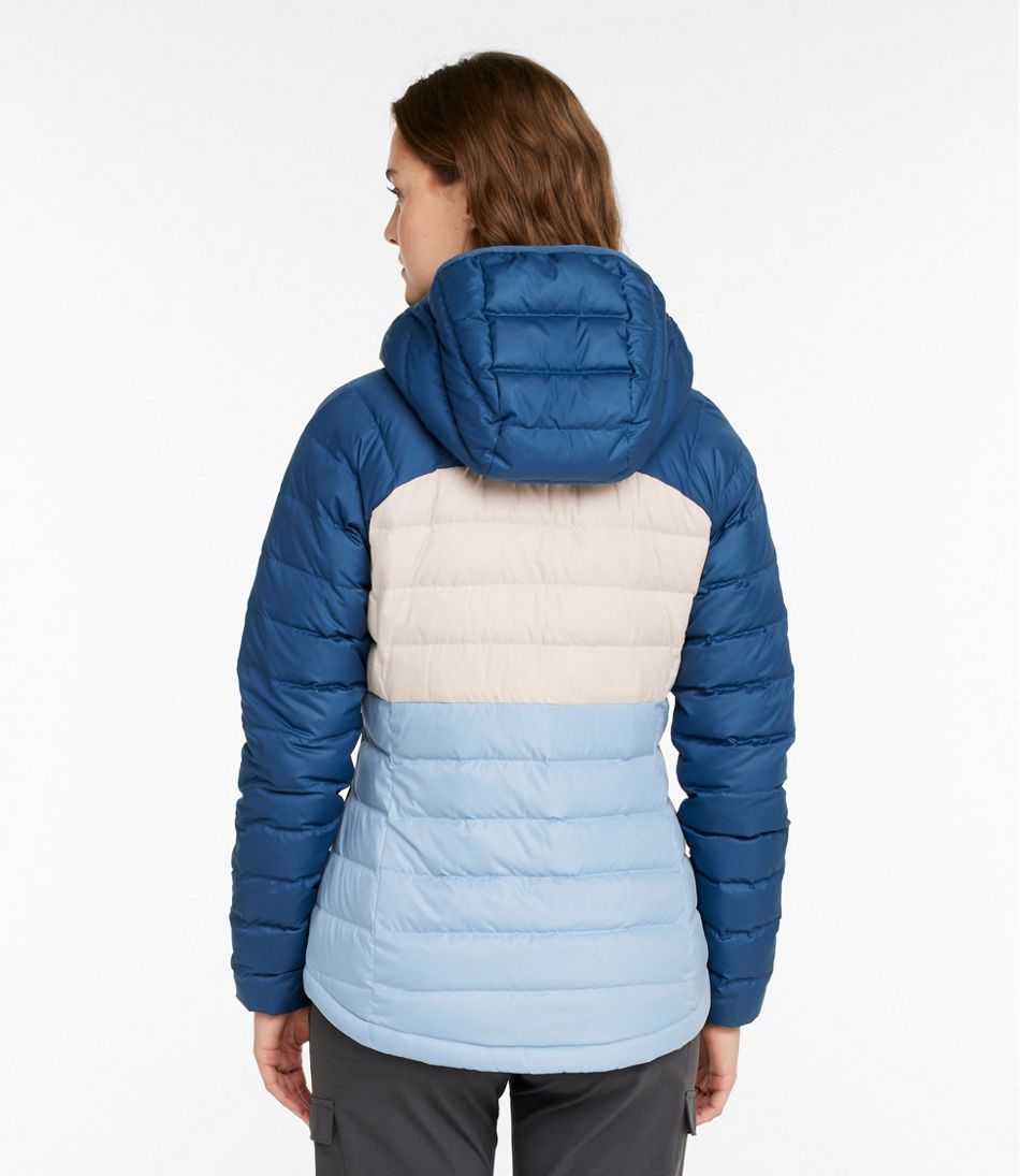 L.L.Bean New | Women's Bean's Down Hooded Jacket, Colorblock