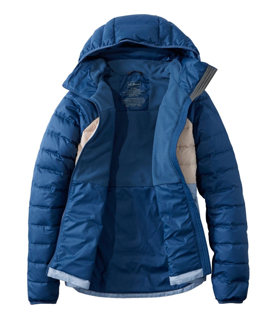 L.L.Bean New | Women's Bean's Down Hooded Jacket, Colorblock